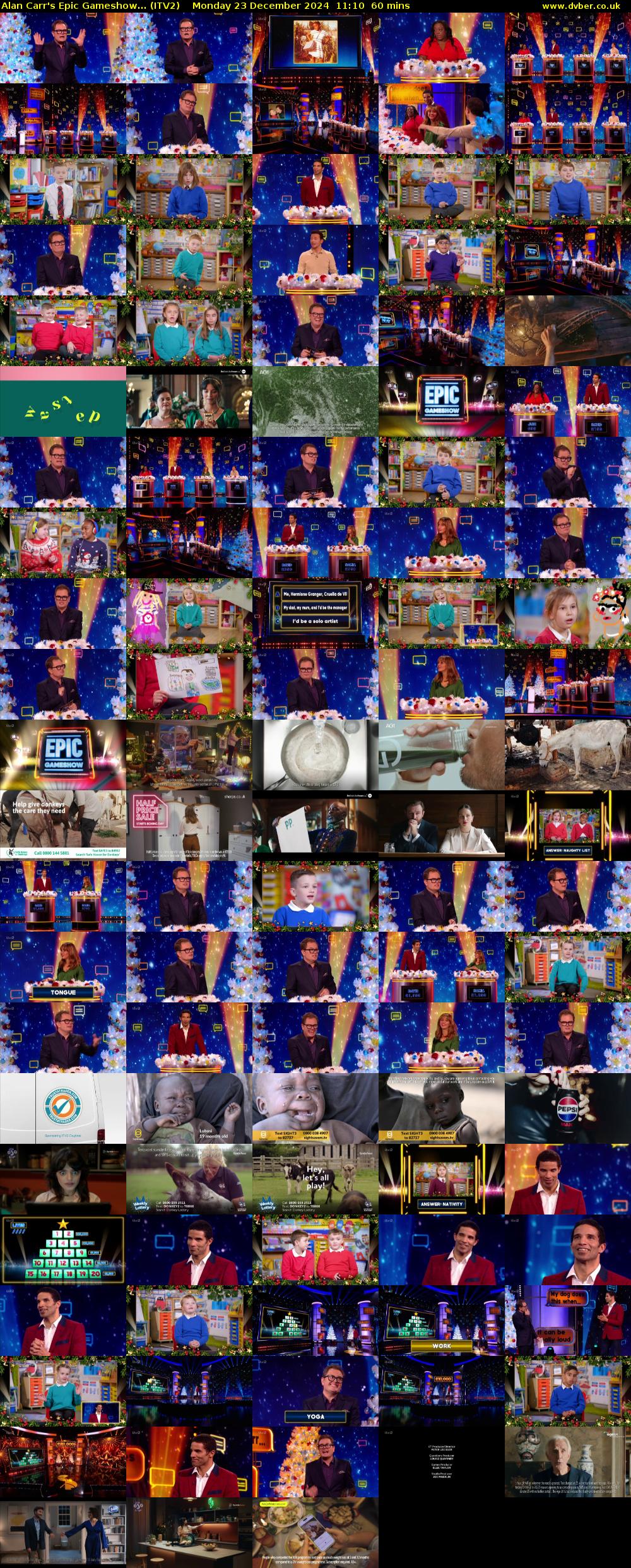 Alan Carr's Epic Gameshow... (ITV2) Monday 23 December 2024 11:10 - 12:10