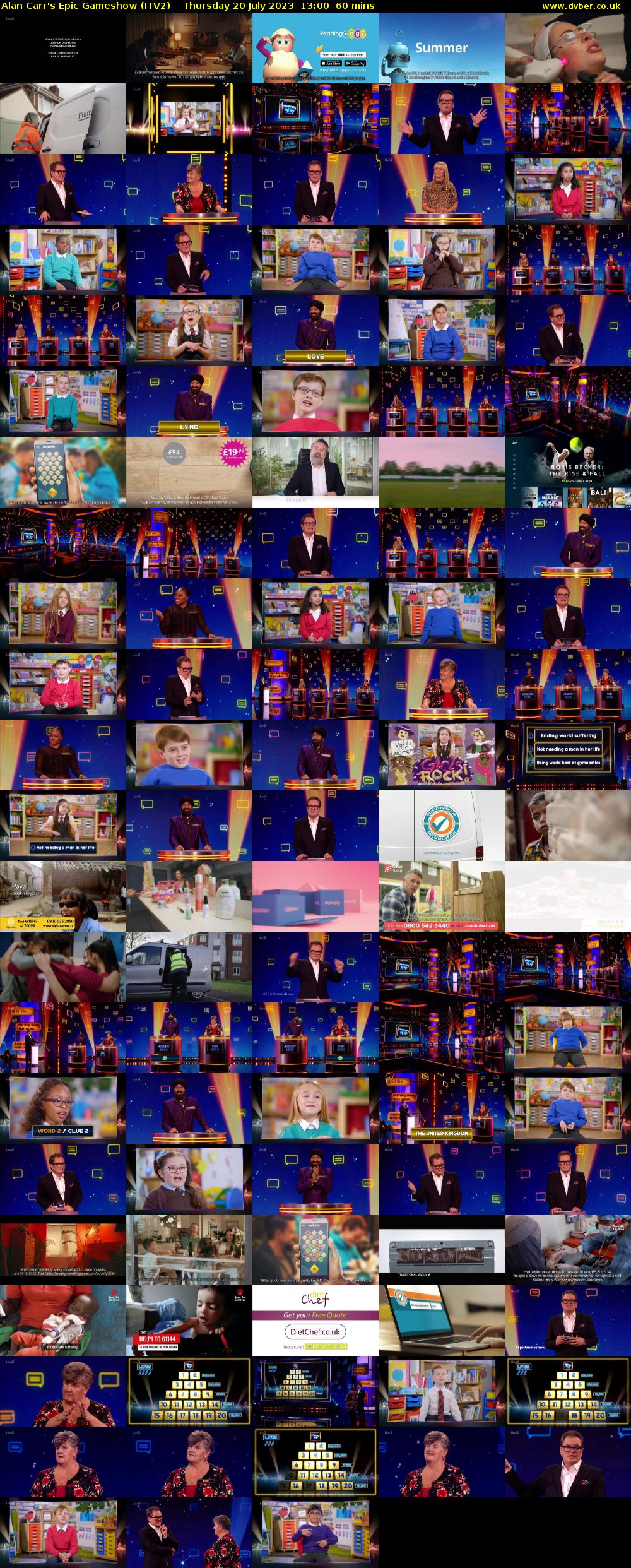 Alan Carr's Epic Gameshow (ITV2) Thursday 20 July 2023 13:00 - 14:00