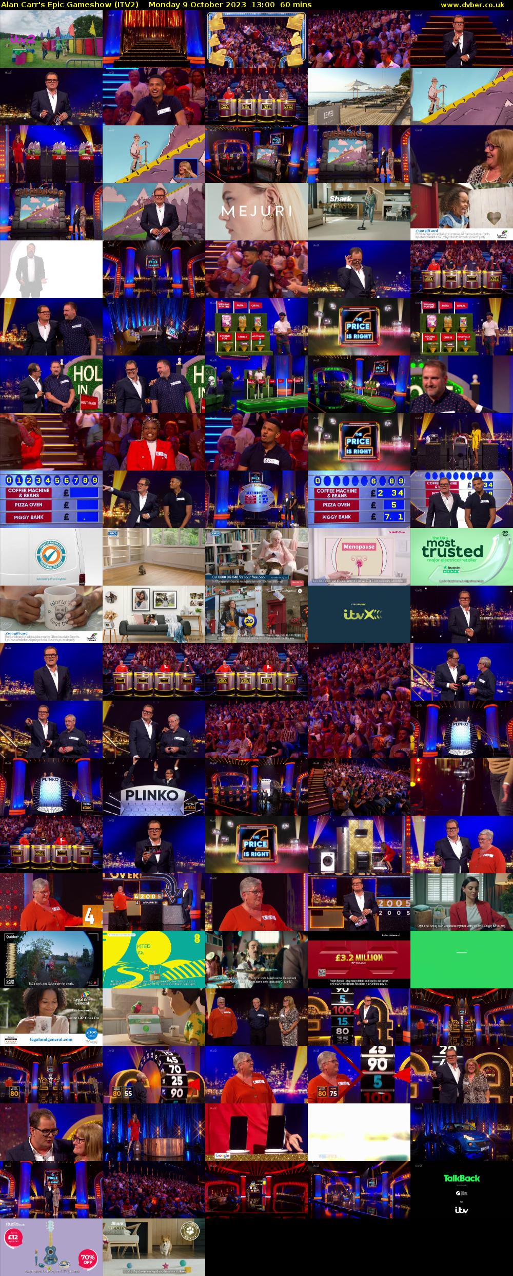 Alan Carr's Epic Gameshow (ITV2) Monday 9 October 2023 13:00 - 14:00