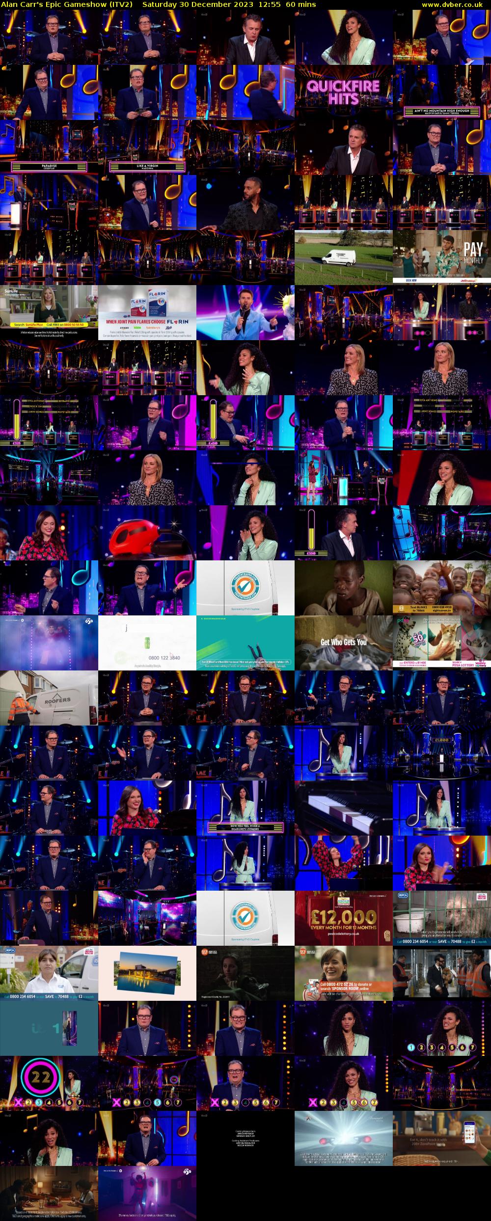 Alan Carr's Epic Gameshow (ITV2) Saturday 30 December 2023 12:55 - 13:55