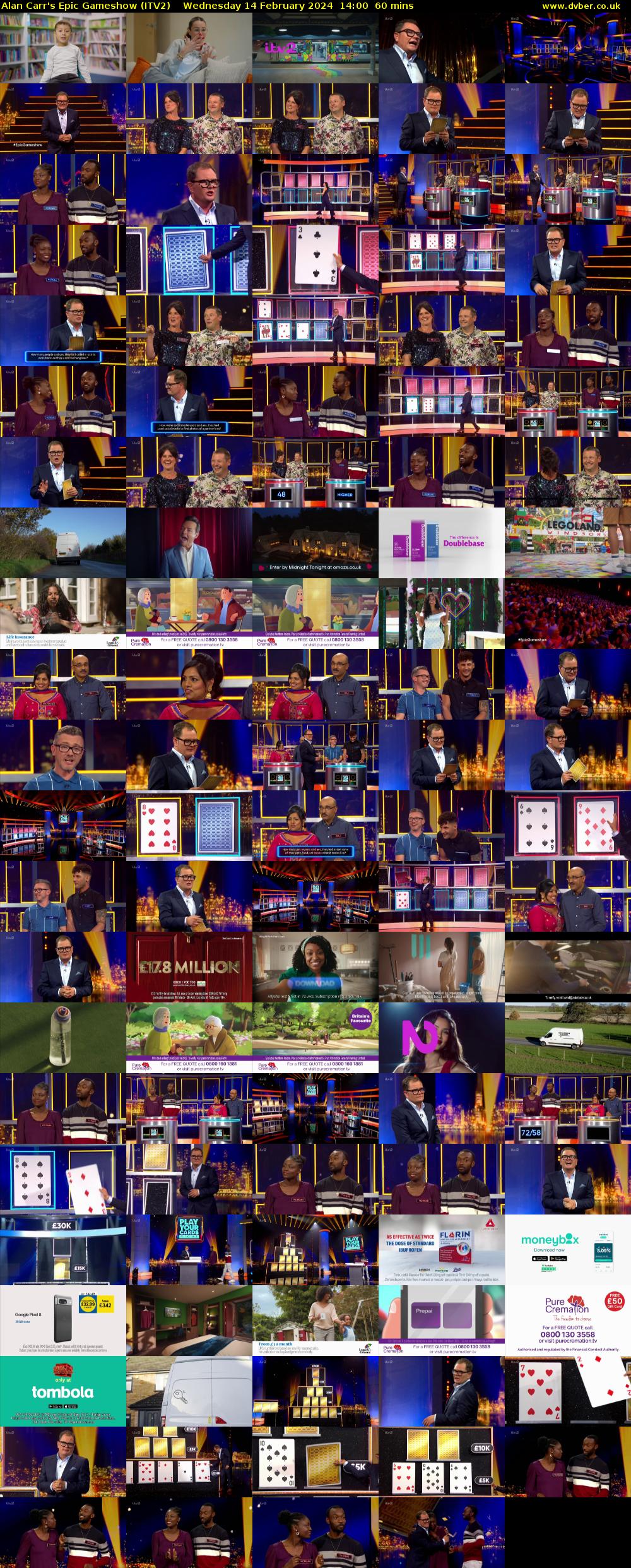 Alan Carr's Epic Gameshow (ITV2) Wednesday 14 February 2024 14:00 - 15:00