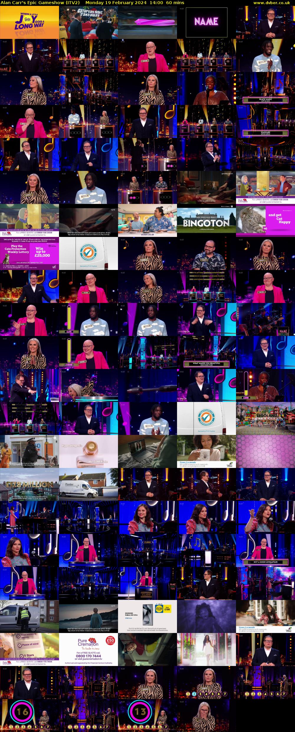 Alan Carr's Epic Gameshow (ITV2) Monday 19 February 2024 14:00 - 15:00