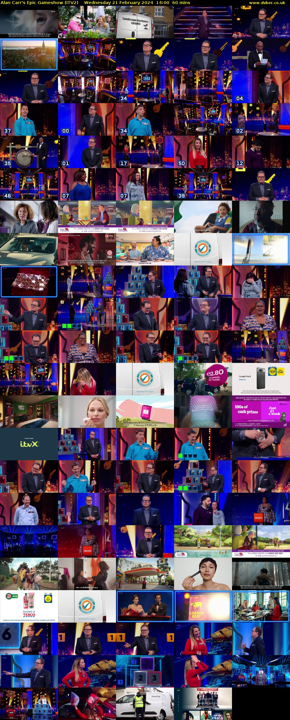 Alan Carr's Epic Gameshow (ITV2) Wednesday 21 February 2024 14:00 - 15:00