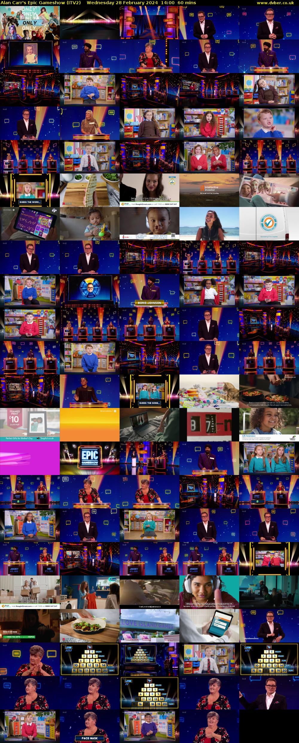 Alan Carr's Epic Gameshow (ITV2) Wednesday 28 February 2024 14:00 - 15:00