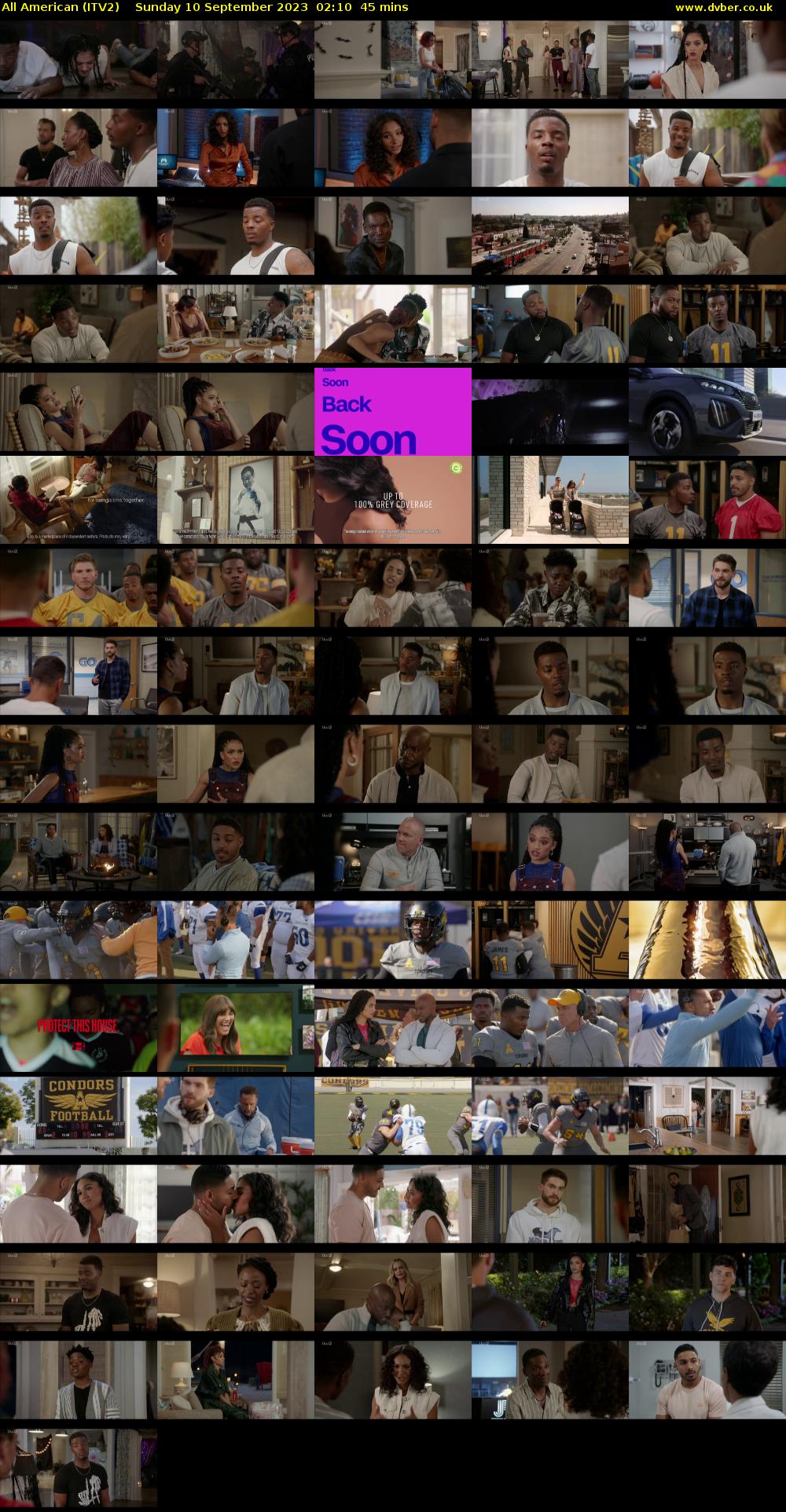 All American (ITV2) Sunday 10 September 2023 02:10 - 02:55