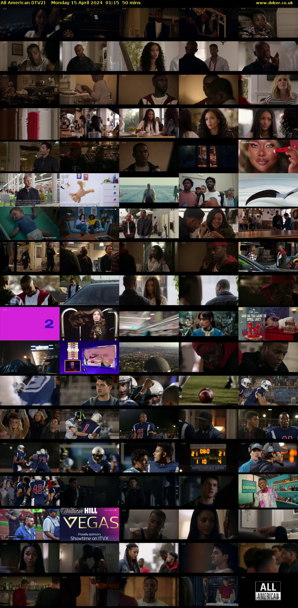 All American (ITV2) Monday 15 April 2024 01:15 - 02:05