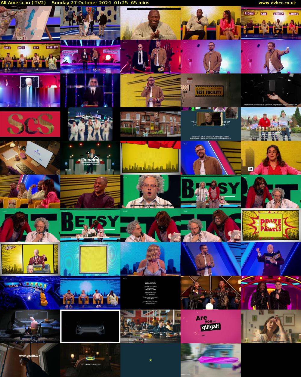 All American (ITV2) Sunday 27 October 2024 01:25 - 01:30