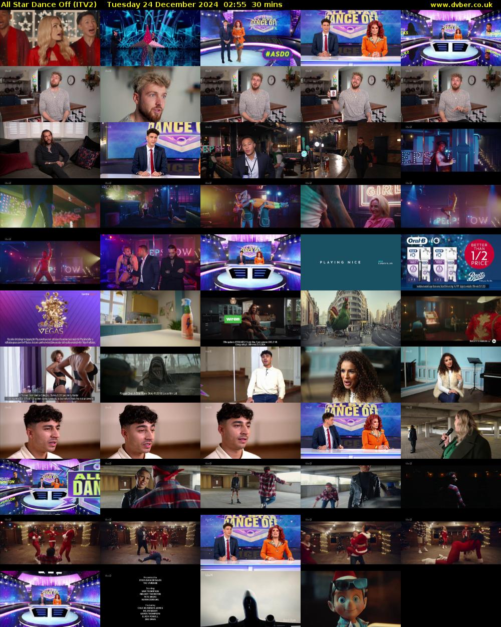 All Star Dance Off (ITV2) Tuesday 24 December 2024 02:55 - 03:25