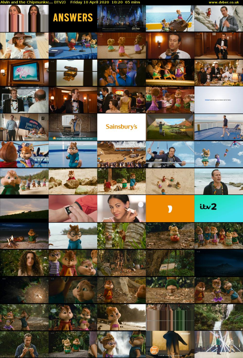 Alvin and the Chipmunks:... (ITV2) Friday 10 April 2020 10:20 - 11:25