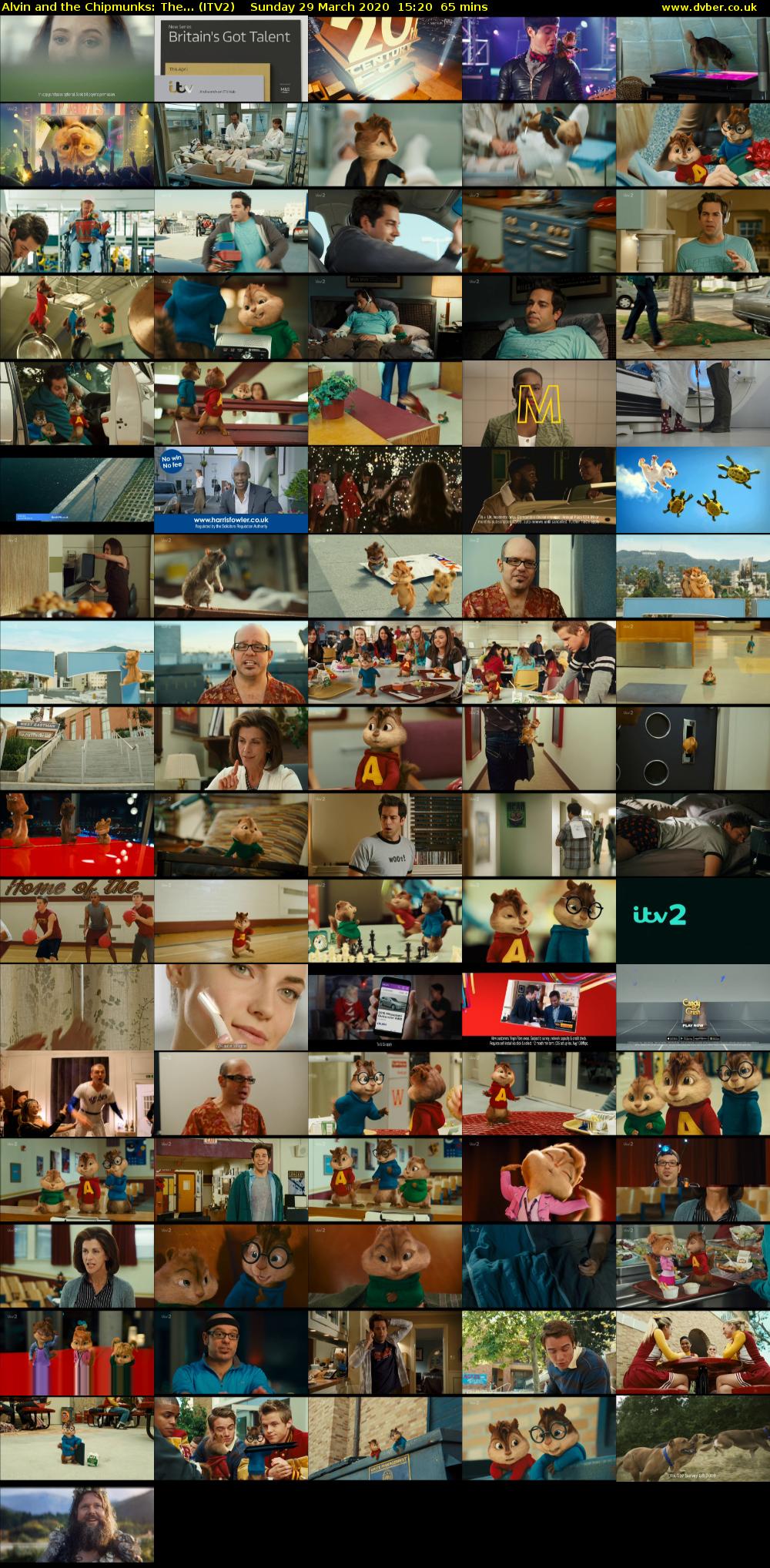 Alvin and the Chipmunks: The... (ITV2) Sunday 29 March 2020 15:20 - 16:25