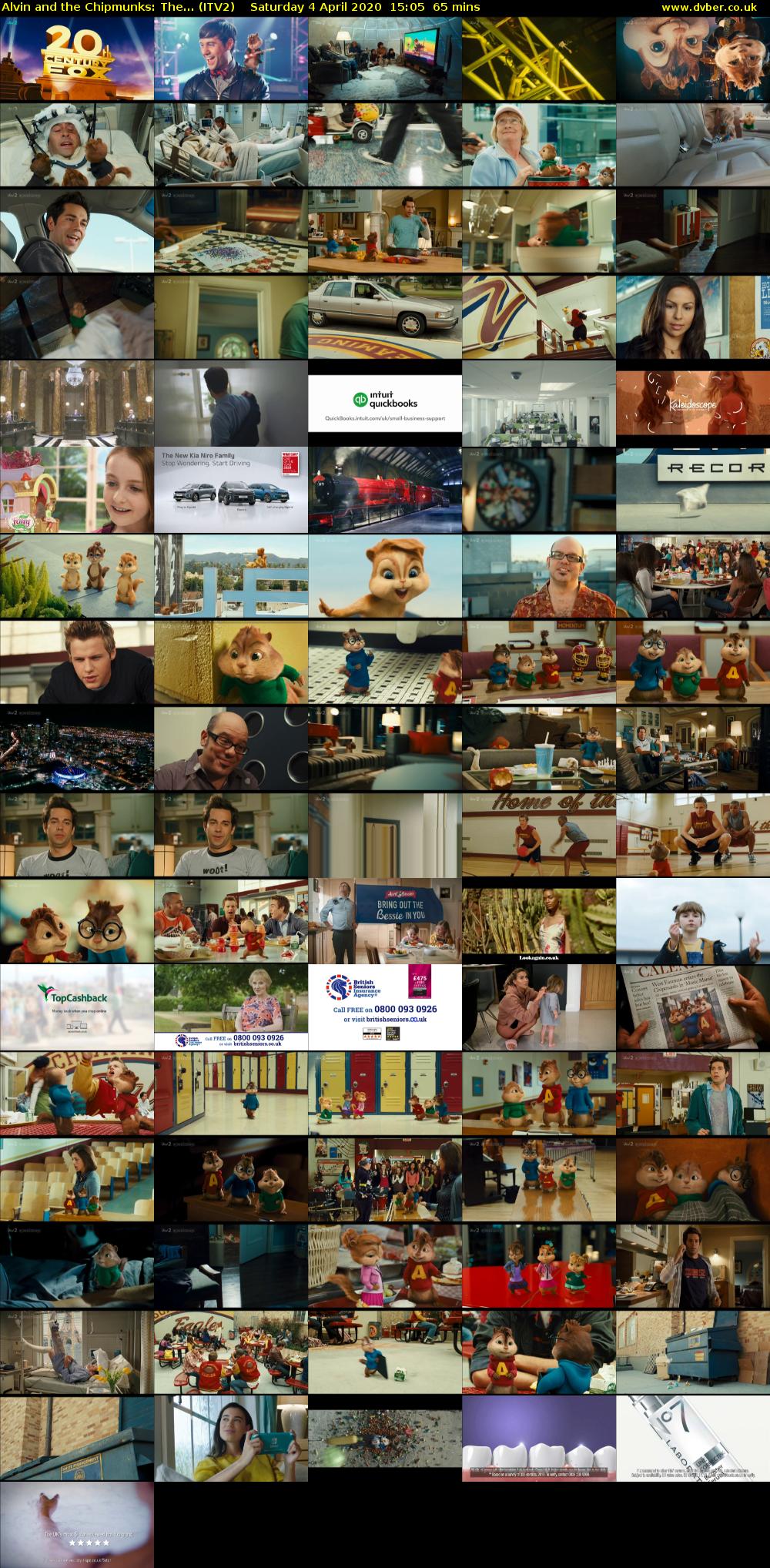 Alvin and the Chipmunks: The... (ITV2) Saturday 4 April 2020 15:05 - 16:10