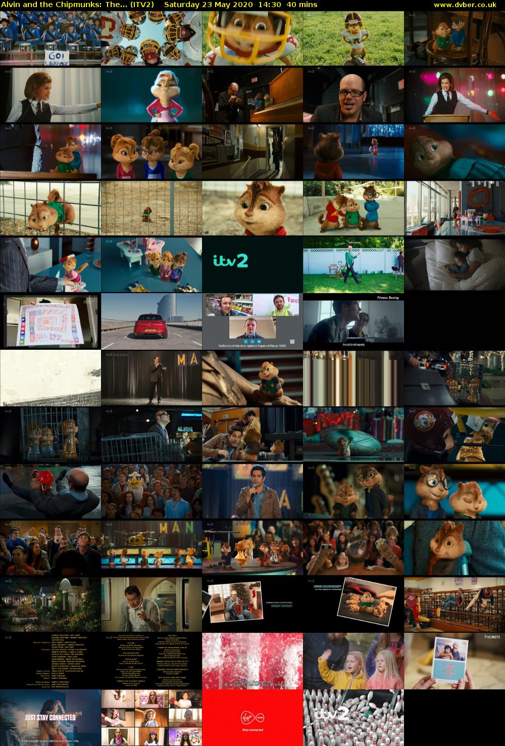 Alvin and the Chipmunks: The... (ITV2) Saturday 23 May 2020 14:30 - 15:10