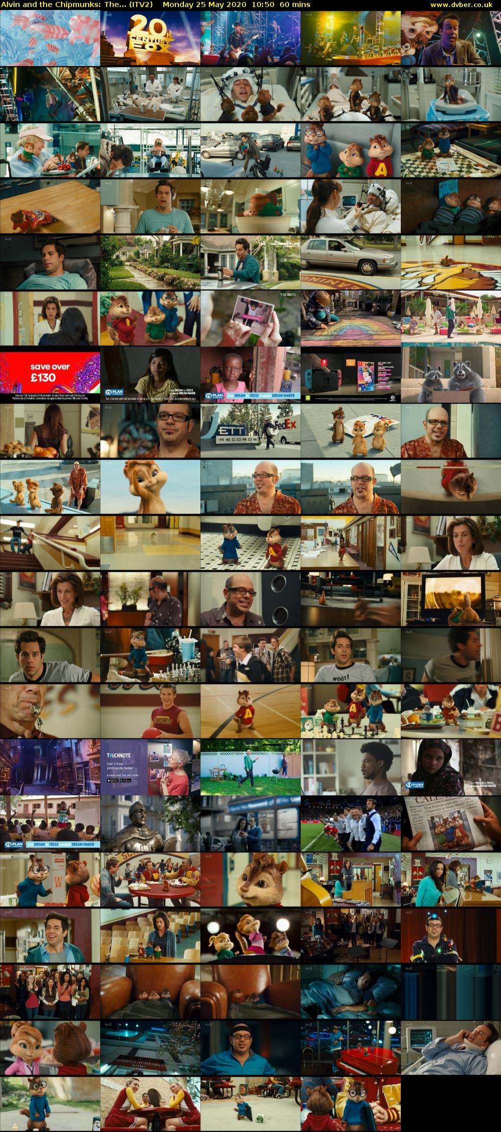 Alvin and the Chipmunks: The... (ITV2) Monday 25 May 2020 10:50 - 11:50