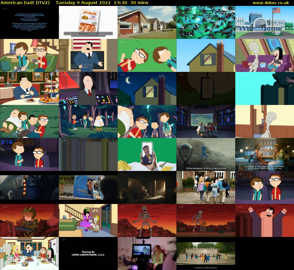 American Dad! (ITV2) Tuesday 9 August 2022 23:30 - 00:00