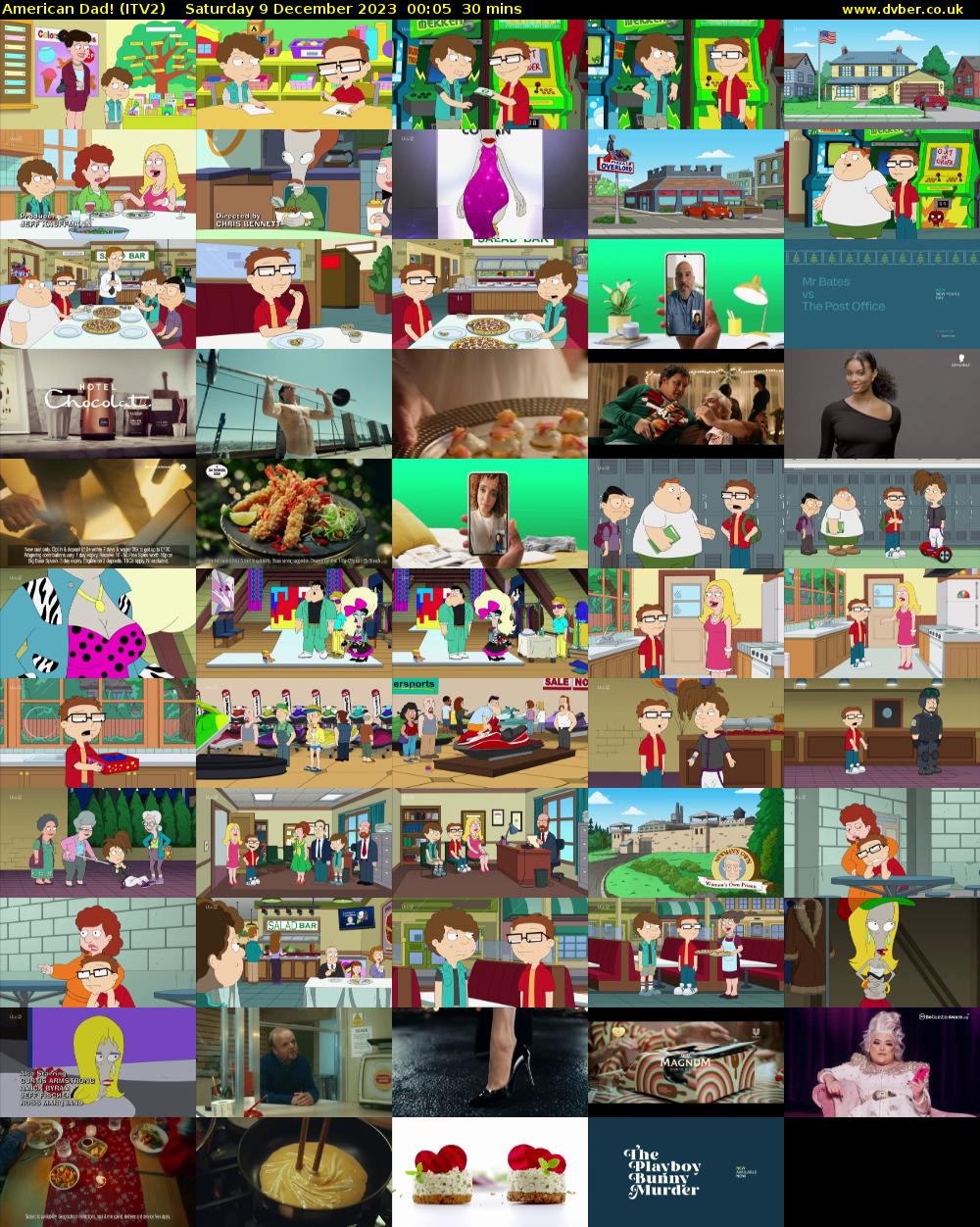American Dad! (ITV2) Saturday 9 December 2023 00:05 - 00:35