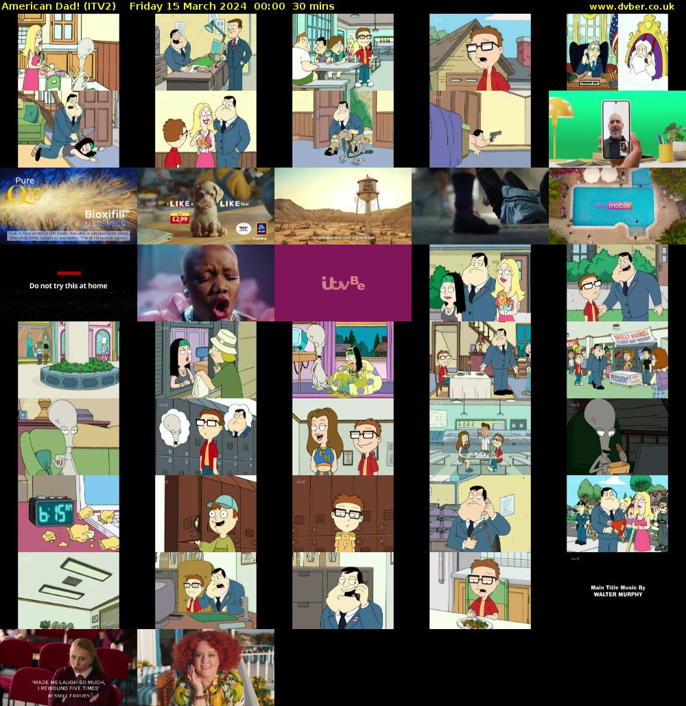 American Dad! (ITV2) Friday 15 March 2024 00:00 - 00:30