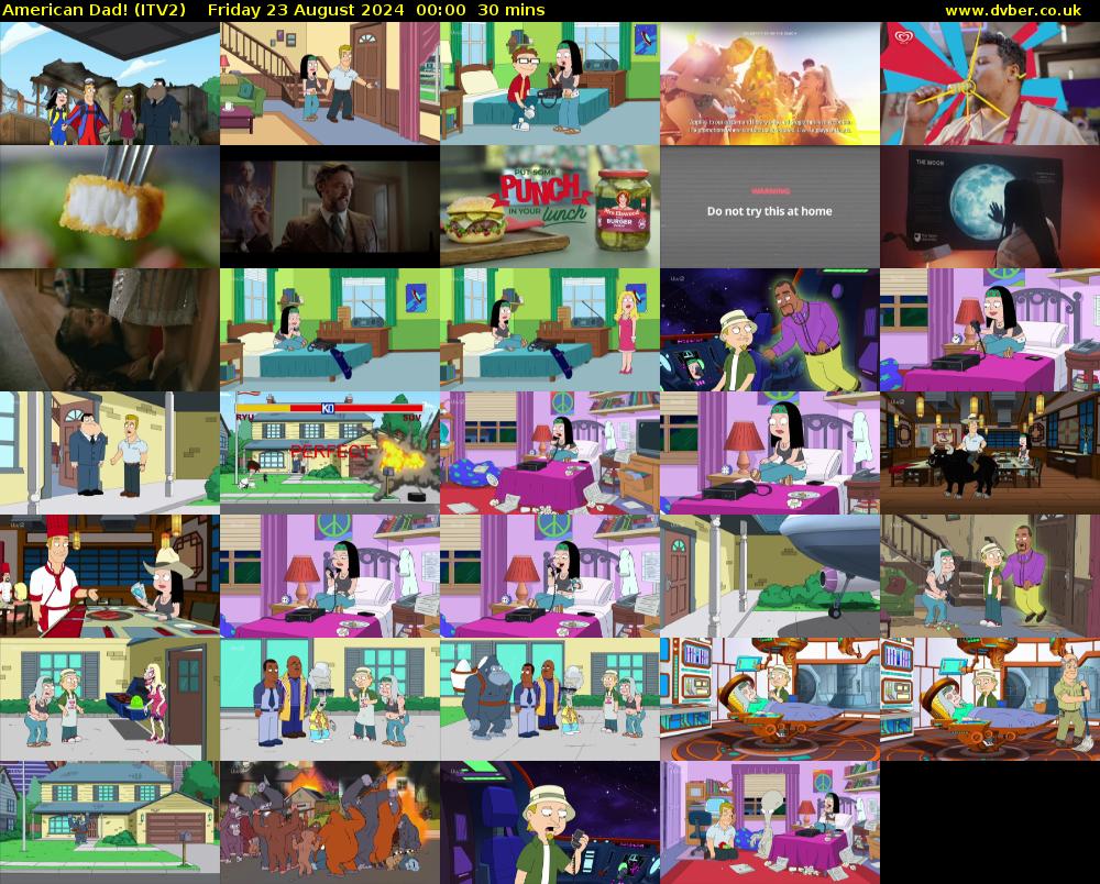 American Dad! (ITV2) Friday 23 August 2024 00:00 - 00:30