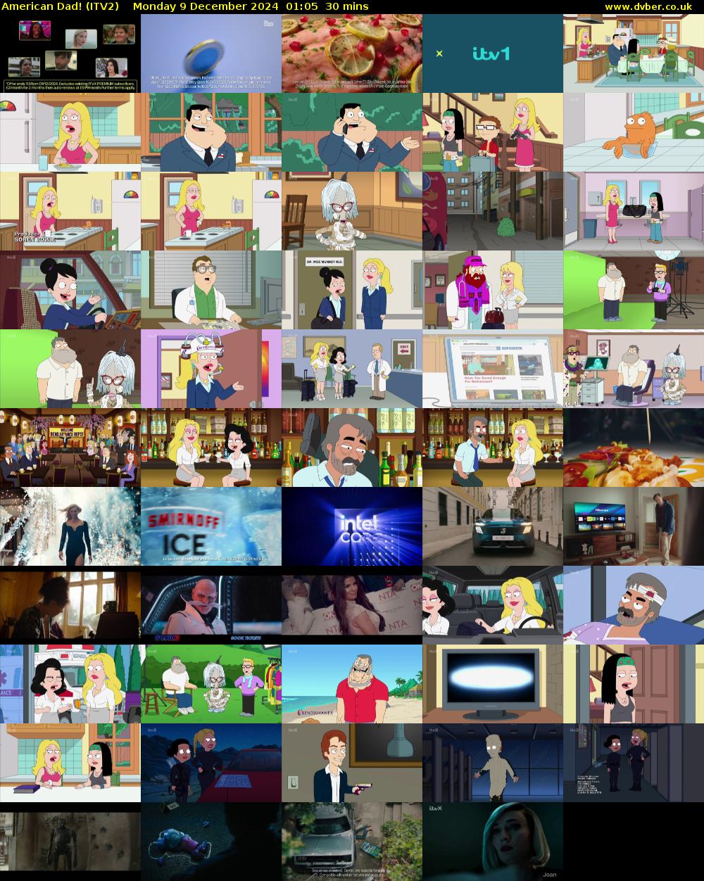 American Dad! (ITV2) Monday 9 December 2024 01:05 - 01:35