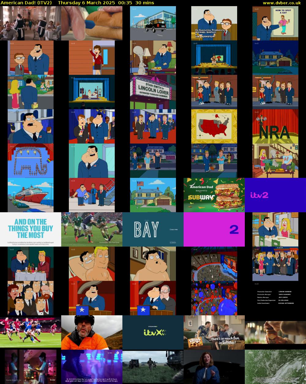 American Dad! (ITV2) Thursday 6 March 2025 00:35 - 01:05