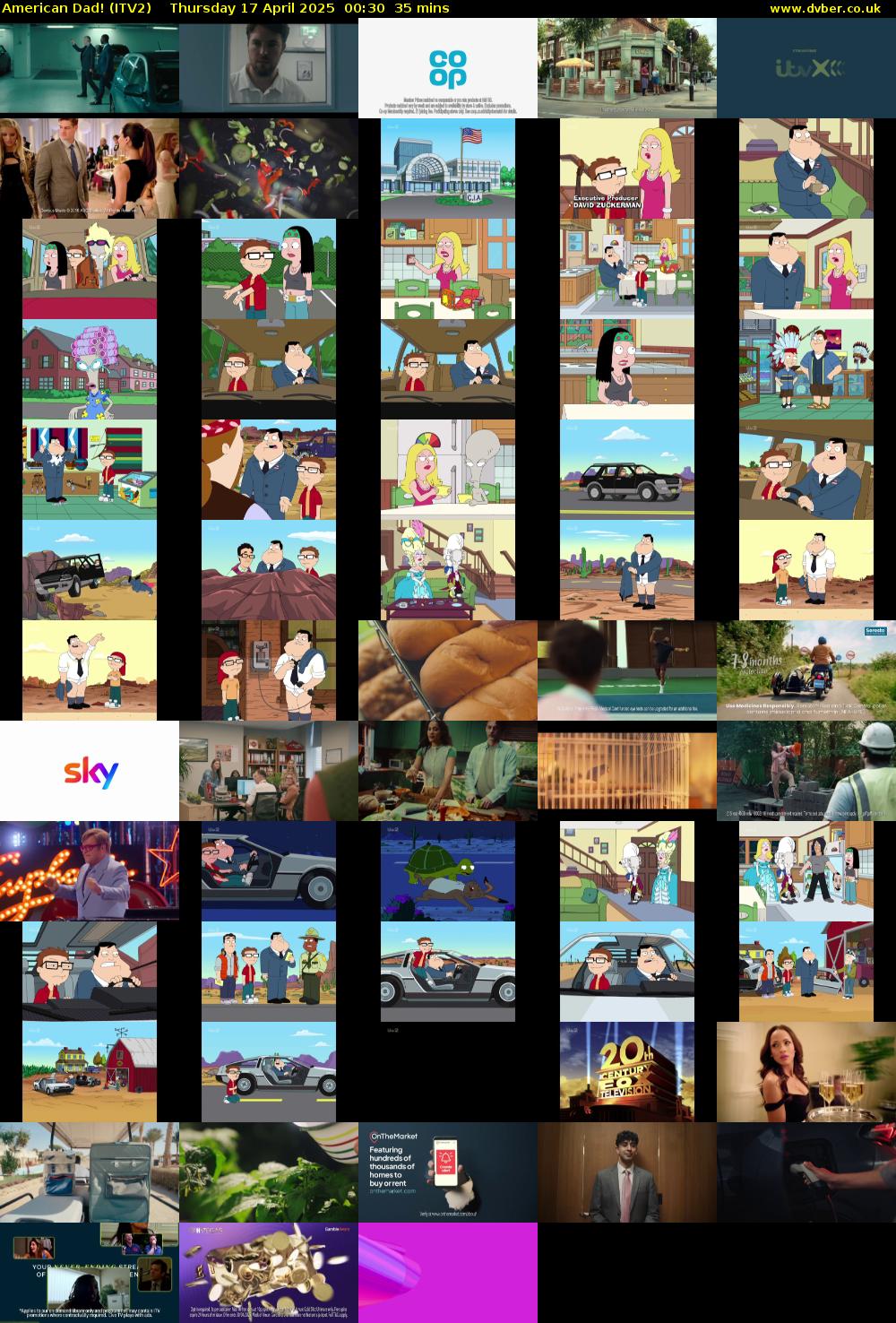 American Dad! (ITV2) Thursday 17 April 2025 00:30 - 01:05