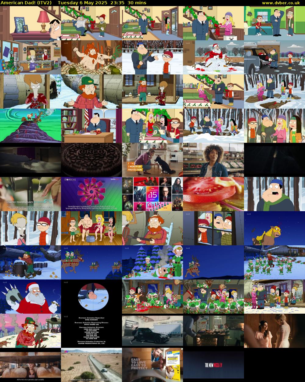 American Dad! (ITV2) Tuesday 6 May 2025 23:35 - 00:05
