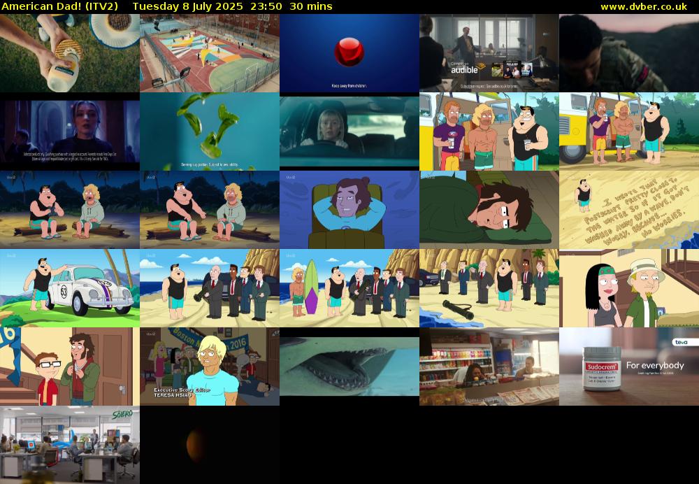 American Dad! (ITV2) Tuesday 8 July 2025 23:50 - 00:20