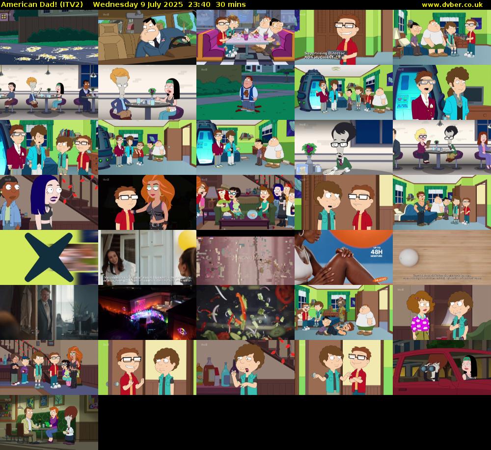 American Dad! (ITV2) Wednesday 9 July 2025 23:40 - 00:10