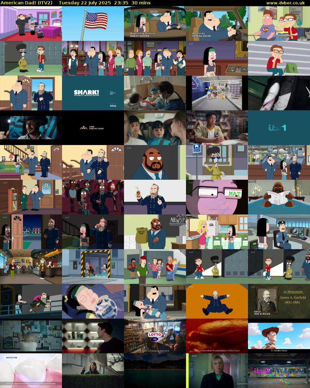 American Dad! (ITV2) Tuesday 22 July 2025 23:35 - 00:05