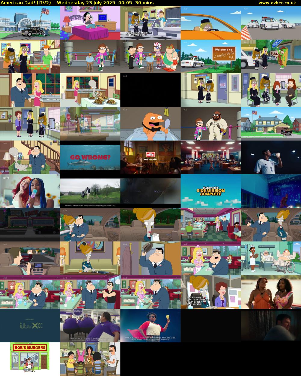 American Dad! (ITV2) Wednesday 23 July 2025 00:05 - 00:35