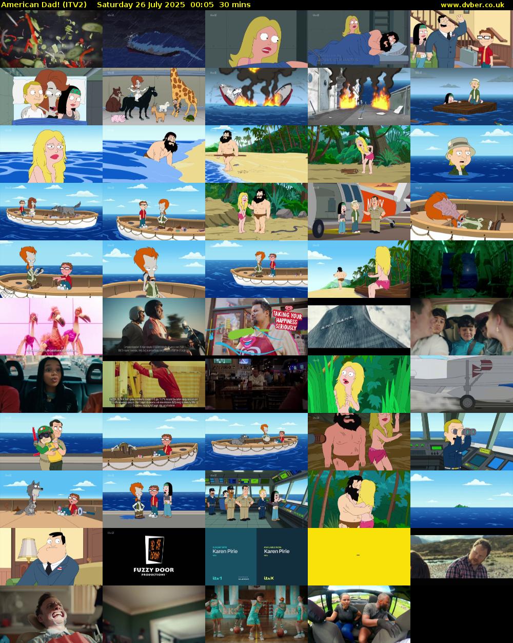 American Dad! (ITV2) Saturday 26 July 2025 00:05 - 00:35