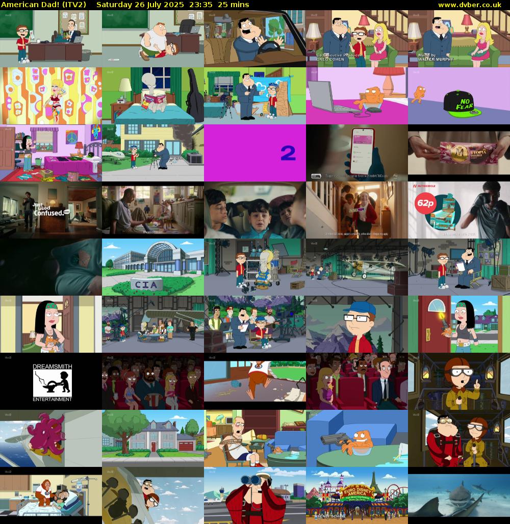 American Dad! (ITV2) Saturday 26 July 2025 23:35 - 00:00