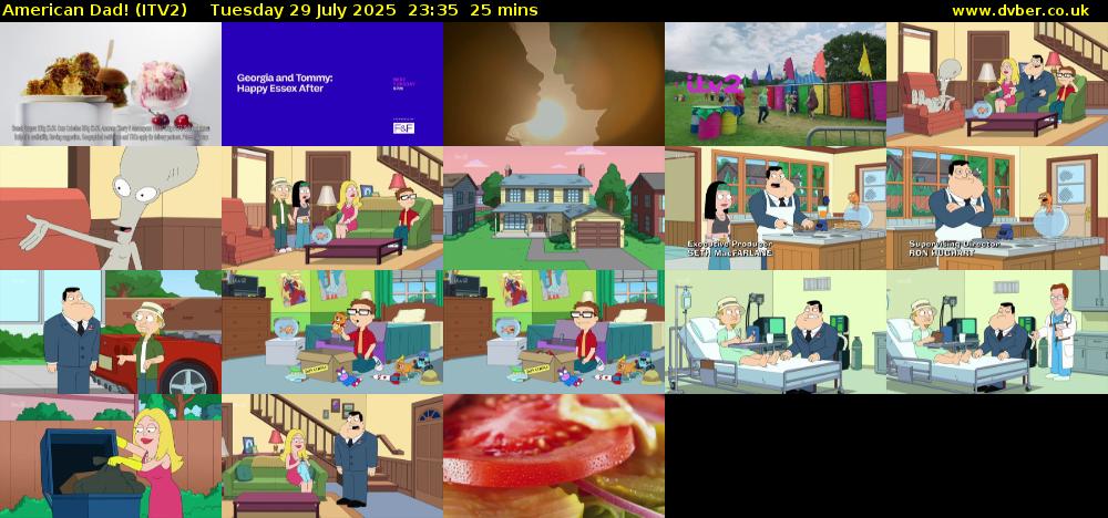 American Dad! (ITV2) Tuesday 29 July 2025 23:35 - 00:00