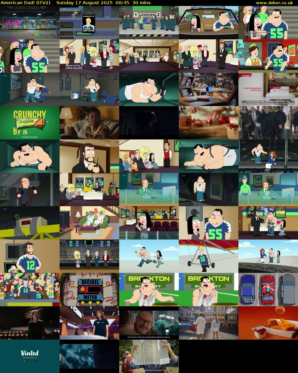 American Dad! (ITV2) Sunday 17 August 2025 00:45 - 01:15