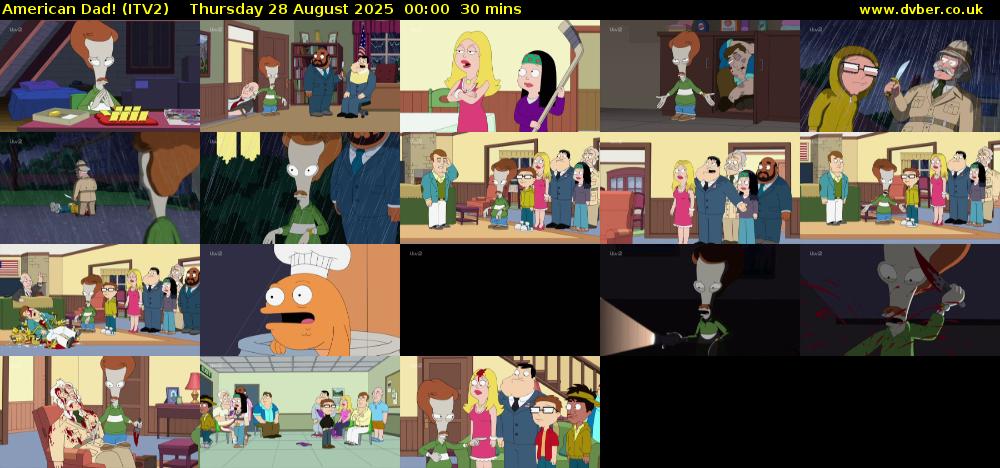 American Dad! (ITV2) Thursday 28 August 2025 00:00 - 00:30