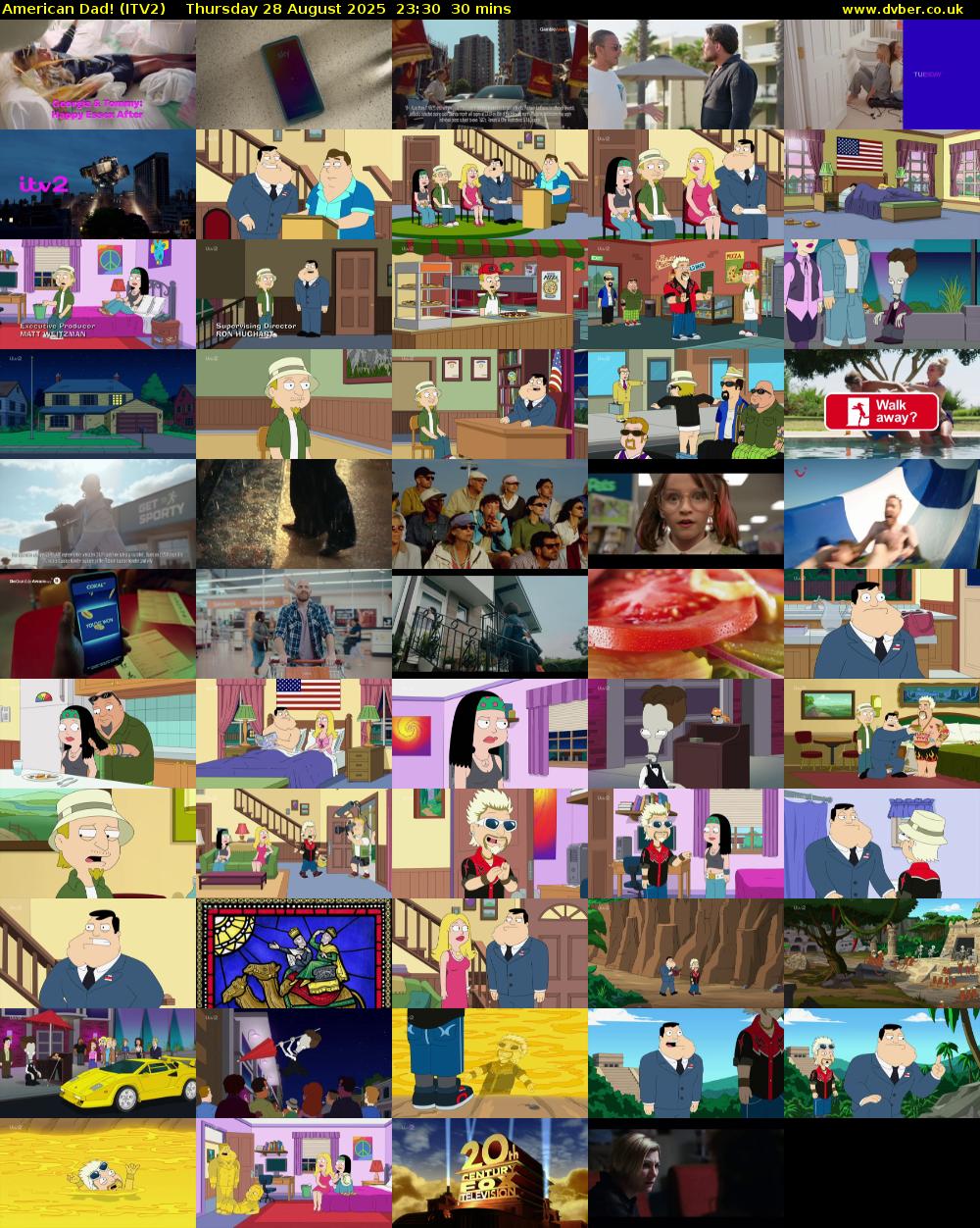 American Dad! (ITV2) Thursday 28 August 2025 23:30 - 00:00