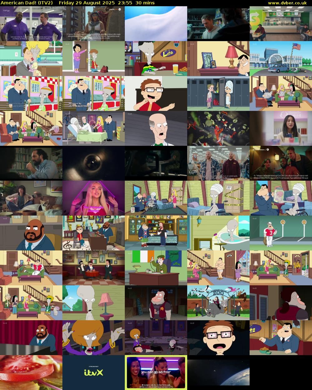 American Dad! (ITV2) Friday 29 August 2025 23:55 - 00:25