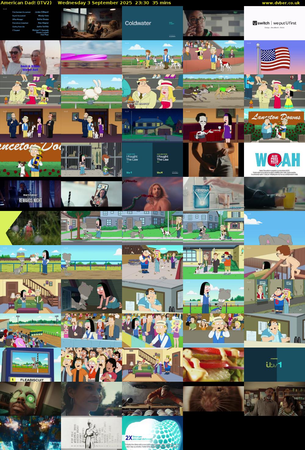 American Dad! (ITV2) Wednesday 3 September 2025 23:30 - 00:05