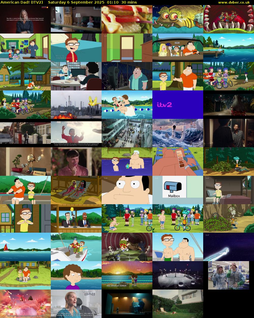 American Dad! (ITV2) Saturday 6 September 2025 01:10 - 01:40