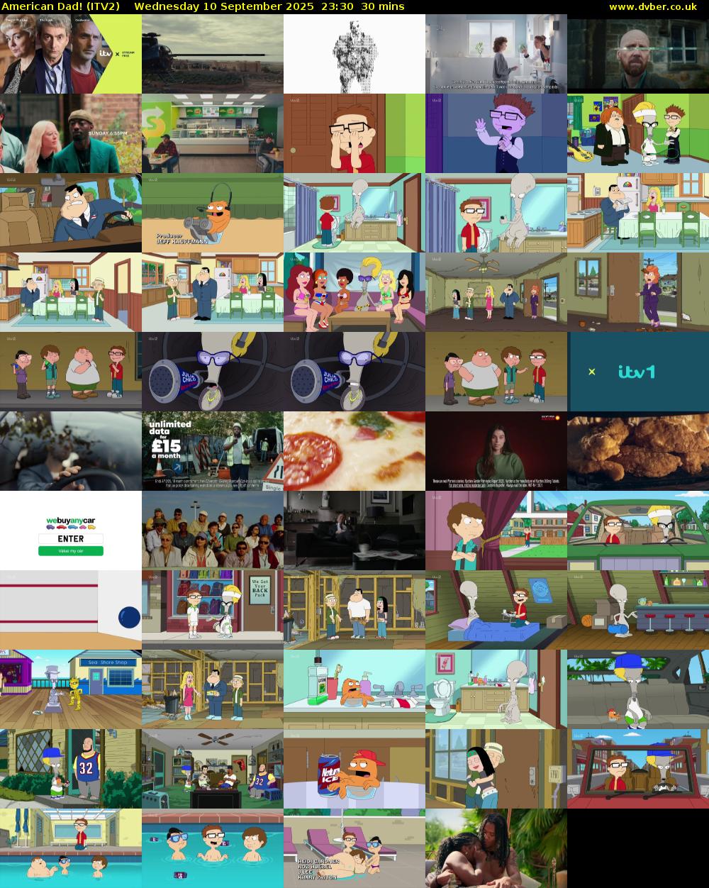 American Dad! (ITV2) Wednesday 10 September 2025 23:30 - 00:00