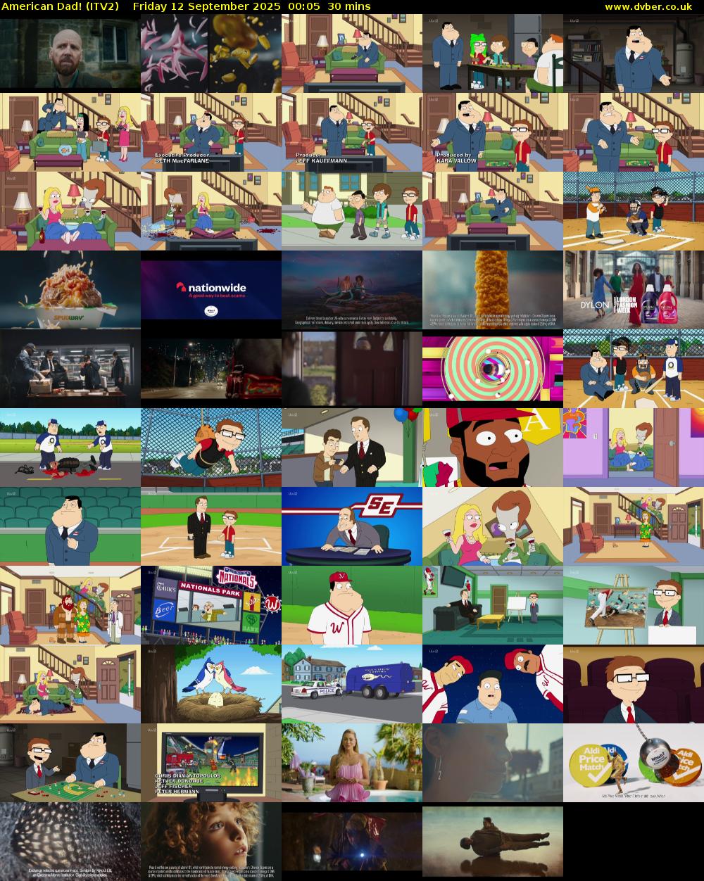 American Dad! (ITV2) Friday 12 September 2025 00:05 - 00:35