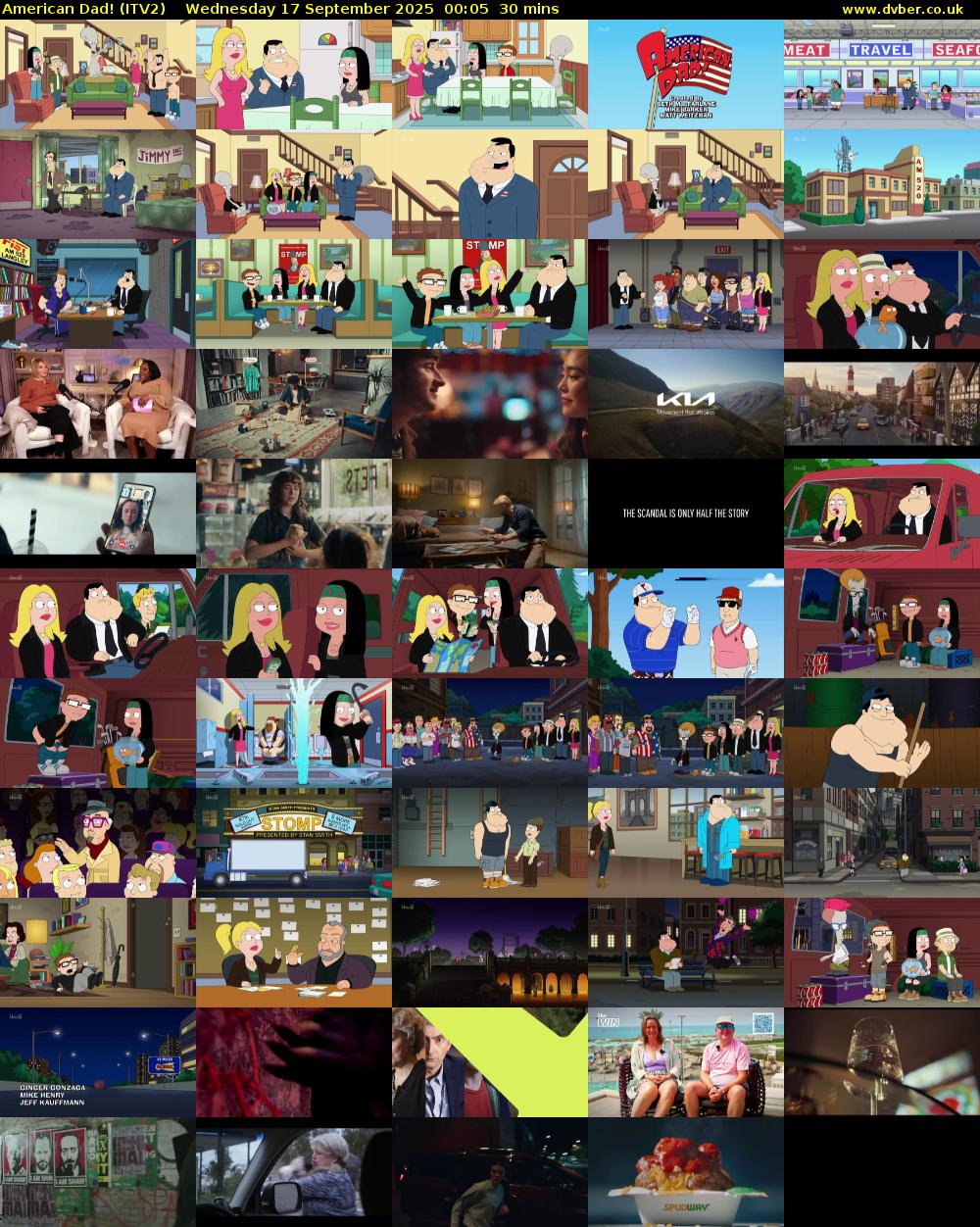 American Dad! (ITV2) Wednesday 17 September 2025 00:05 - 00:35