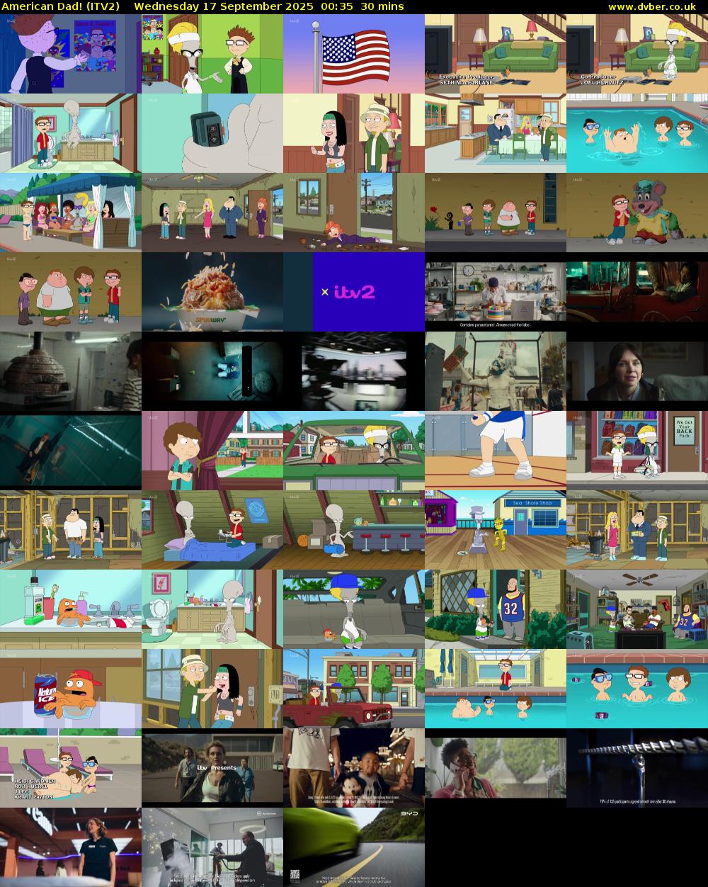 American Dad! (ITV2) Wednesday 17 September 2025 00:35 - 01:05