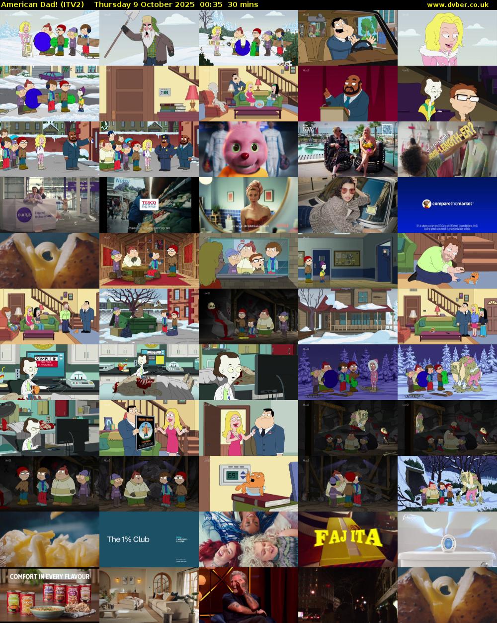 American Dad! (ITV2) Thursday 9 October 2025 00:35 - 01:05