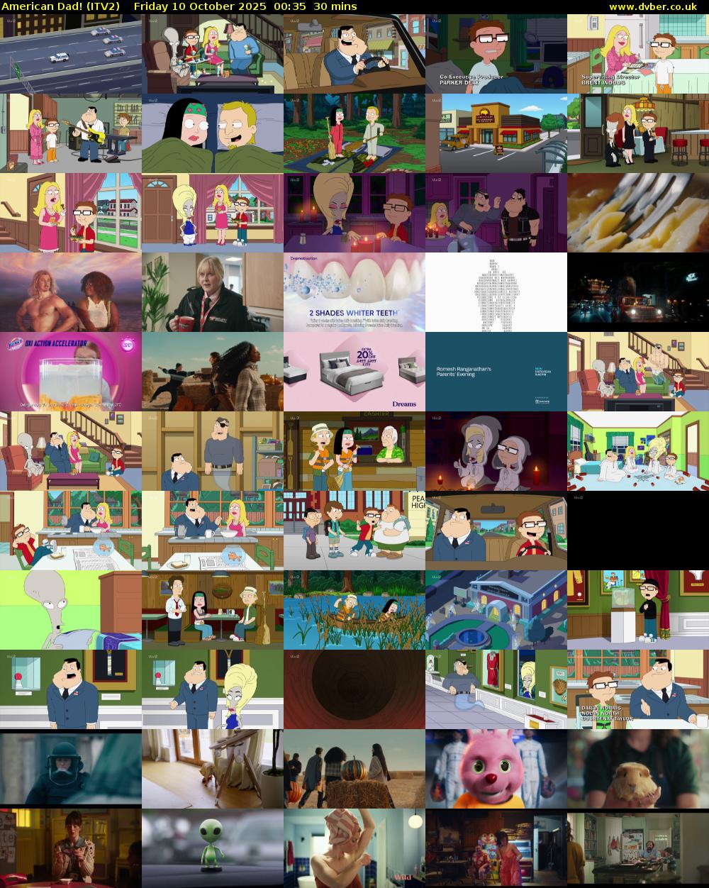 American Dad! (ITV2) Friday 10 October 2025 00:35 - 01:05