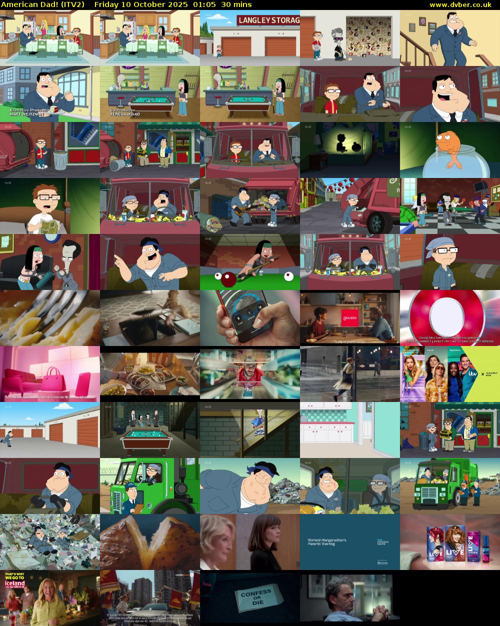 American Dad! (ITV2) Friday 10 October 2025 01:05 - 01:35