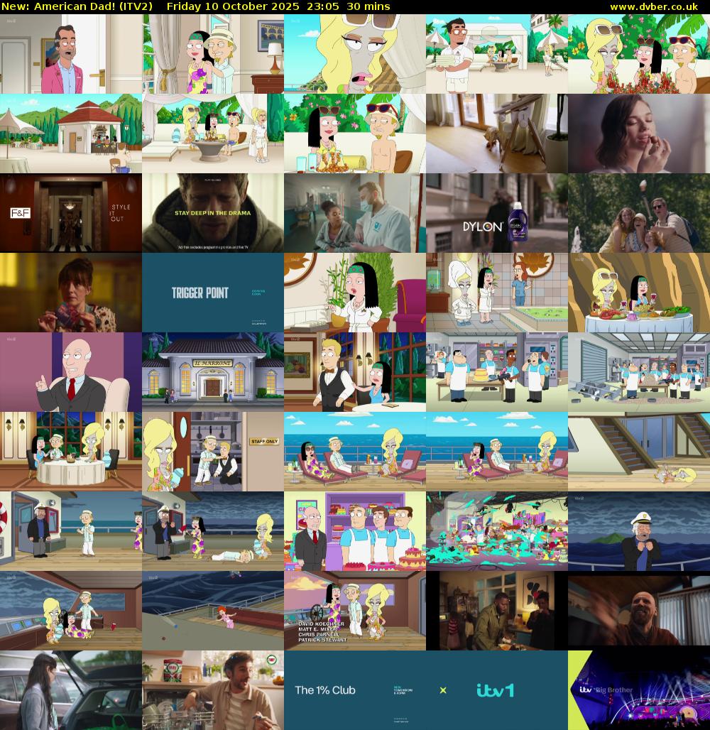 American Dad! (ITV2) Friday 10 October 2025 23:05 - 23:35