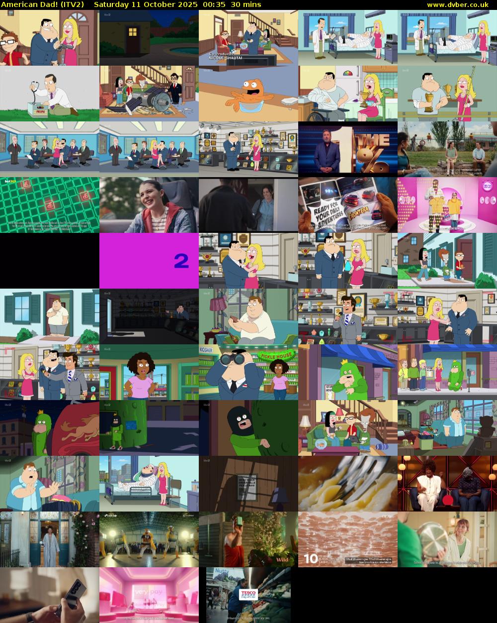 American Dad! (ITV2) Saturday 11 October 2025 00:35 - 01:05