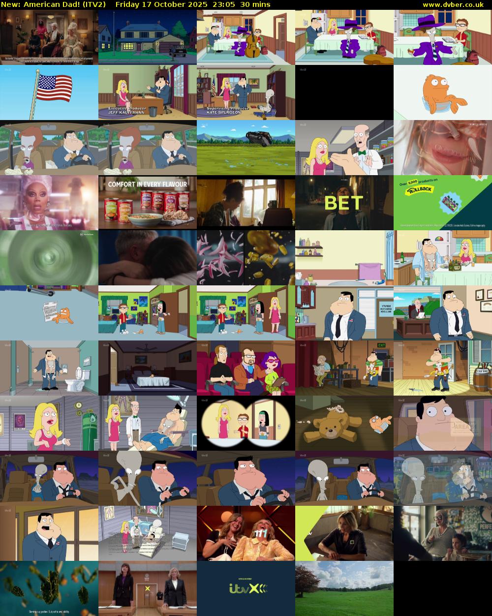American Dad! (ITV2) Friday 17 October 2025 23:05 - 23:35