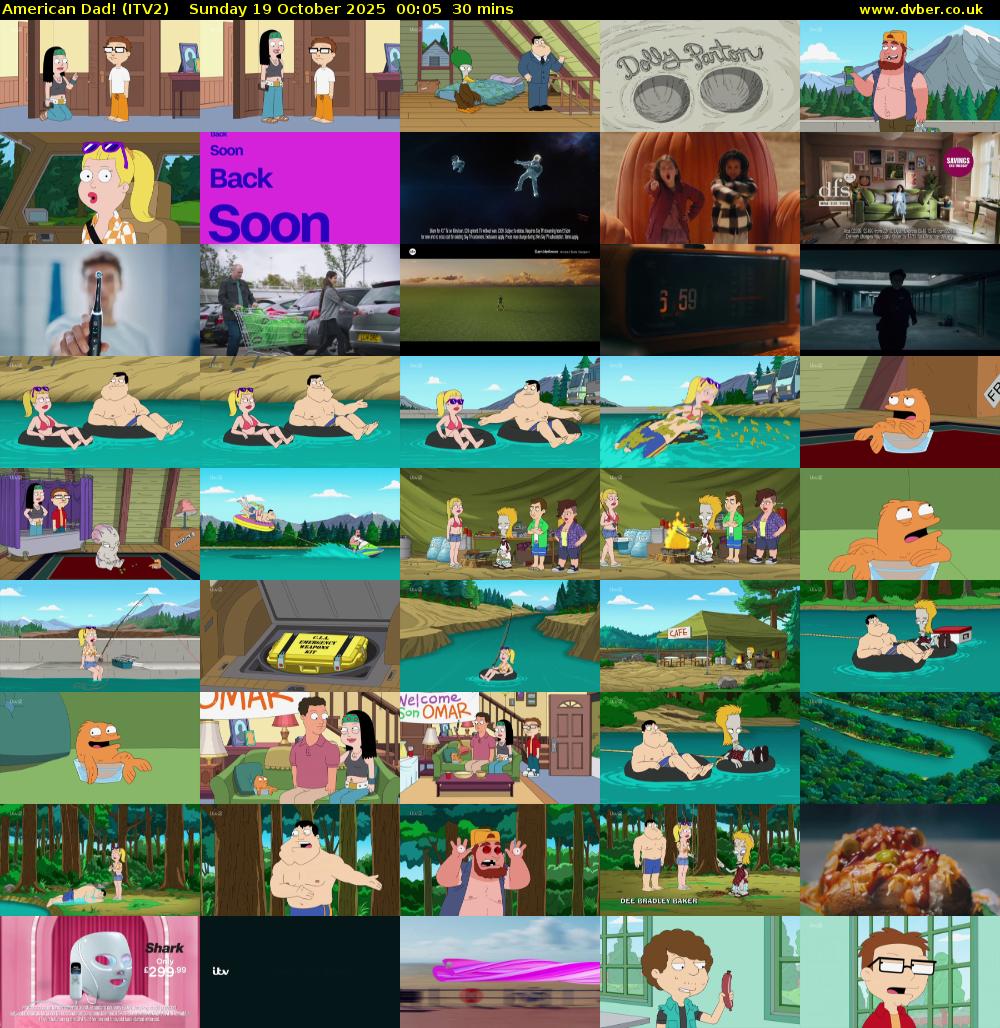 American Dad! (ITV2) Sunday 19 October 2025 00:05 - 00:35