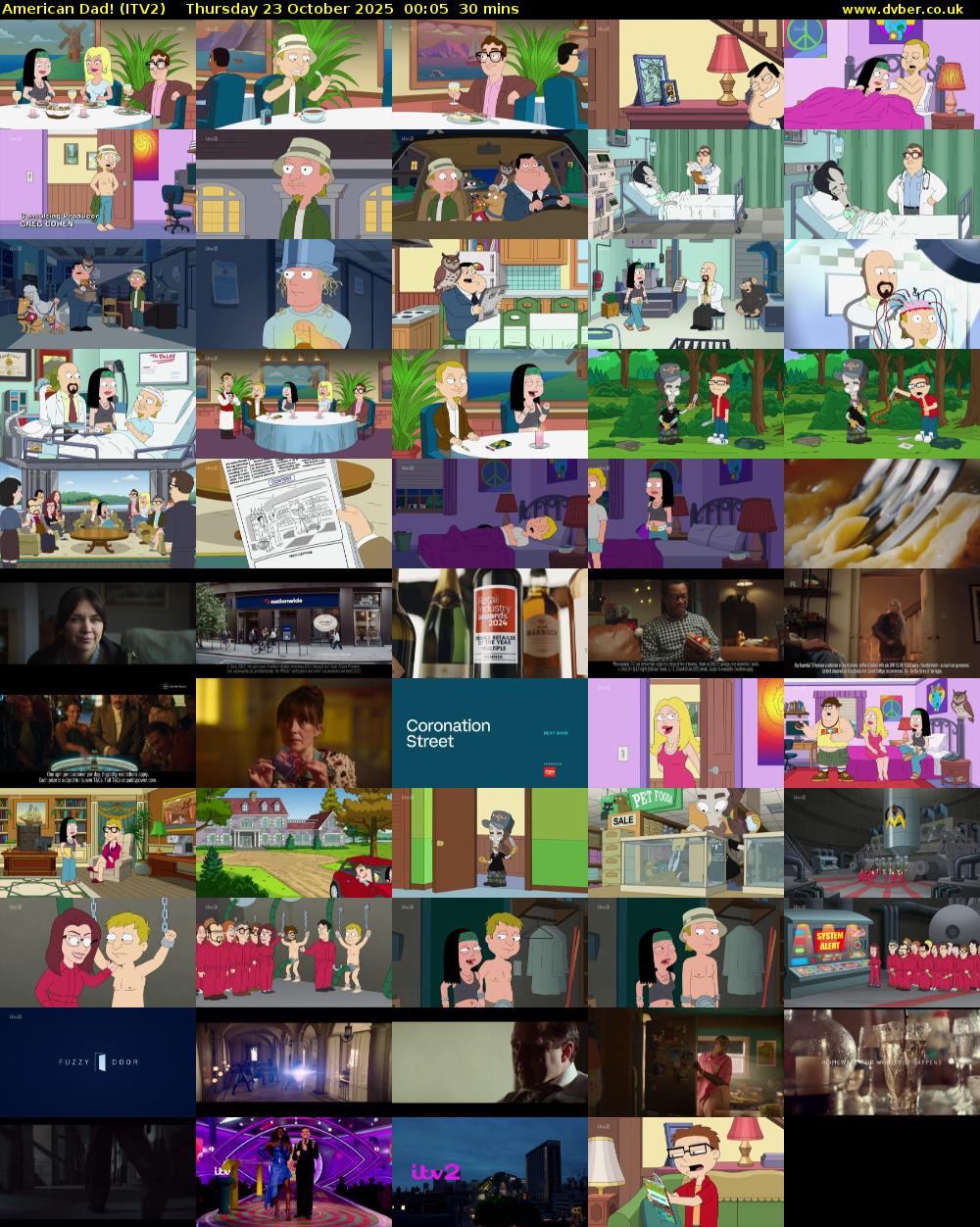 American Dad! (ITV2) Thursday 23 October 2025 00:05 - 00:35